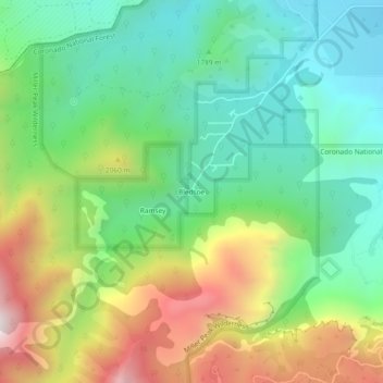 Bledsoe地形图、海拔、地势