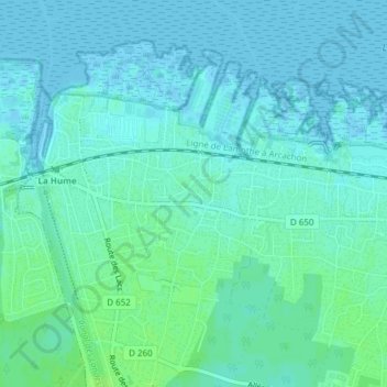 Meyran地形图、海拔、地势