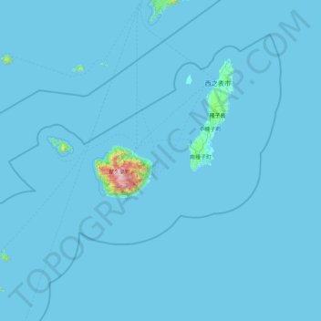 Kumage County地形图、海拔、地势