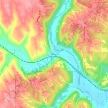 Guilford地形图、海拔、地势