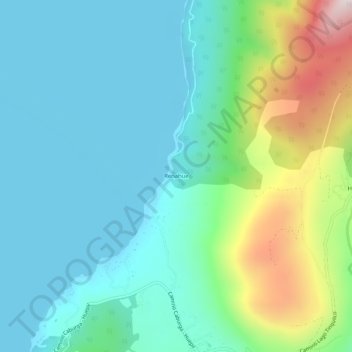 Renahue地形图、海拔、地势