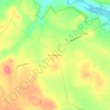 New Petersburg地形图、海拔、地势