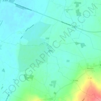 Alligny地形图、海拔、地势