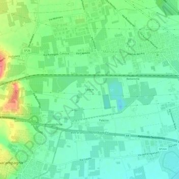 Siberie地形图、海拔、地势