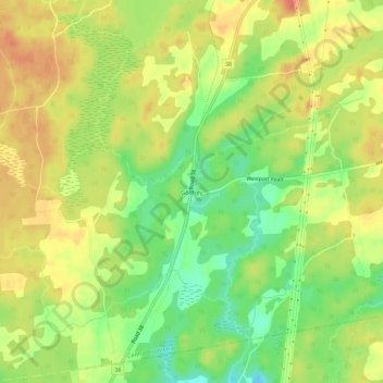 Godfrey地形图、海拔、地势