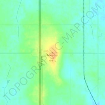 Teaspoon Hill地形图、海拔、地势