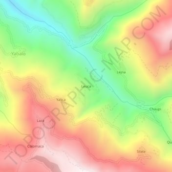 Leuca地形图、海拔、地势