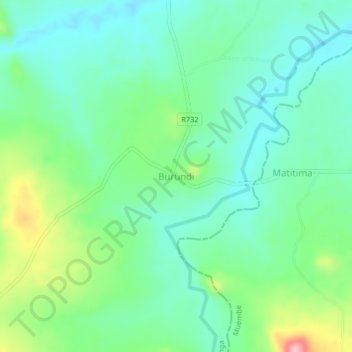 Burundi地形图、海拔、地势