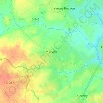 Morville地形图、海拔、地势