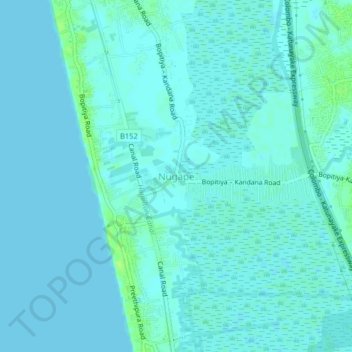 Nugape地形图、海拔、地势