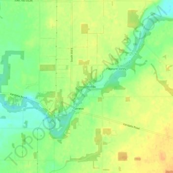 Sleepy Hollow地形图、海拔、地势