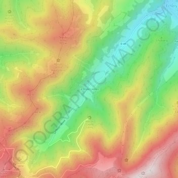 La Petite Liepvre地形图、海拔、地势
