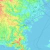 横浜市地形图、海拔、地势