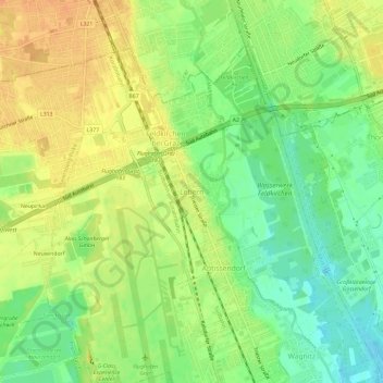 Lebern地形图、海拔、地势