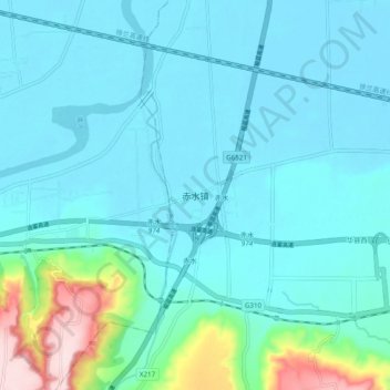 赤水镇地形图、海拔、地势