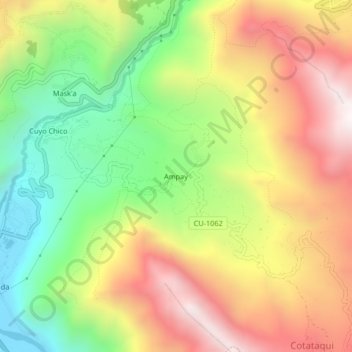 Ampay地形图、海拔、地势