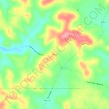 Hilltop地形图、海拔、地势