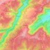 Bridel地形图、海拔、地势