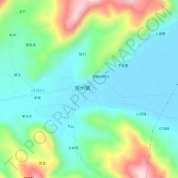 团街汉族村地形图、海拔、地势