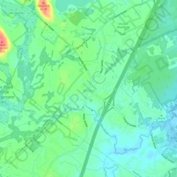 Byfield地形图、海拔、地势