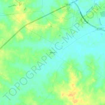 Wilson地形图、海拔、地势