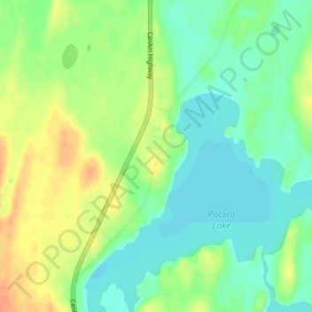 Potato Lake地形图、海拔、地势