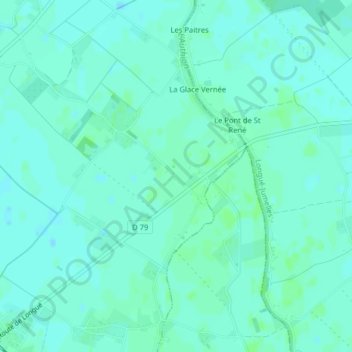 Pont-Forêt地形图、海拔、地势