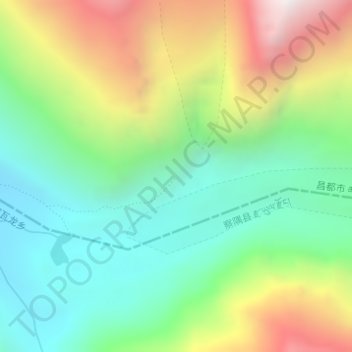 卡瓦格博观景台地形图、海拔、地势