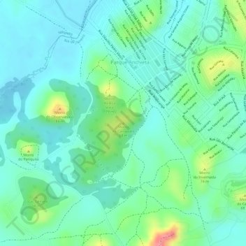 Morro do Carrapato地形图、海拔、地势