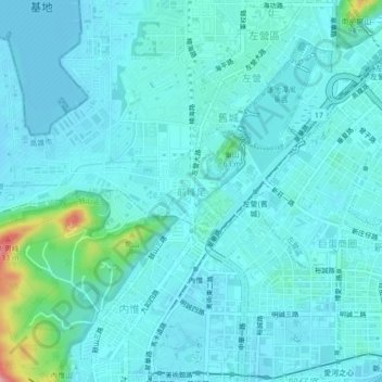 前峰尾地形图、海拔、地势