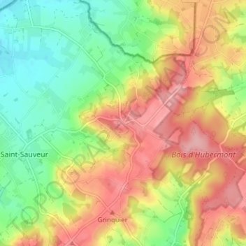 Saint-Laurent地形图、海拔、地势