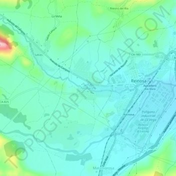 Nestares地形图、海拔、地势