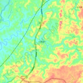 门坎镇地形图、海拔、地势