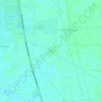 Umri地形图、海拔、地势