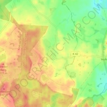 Nienhagen地形图、海拔、地势