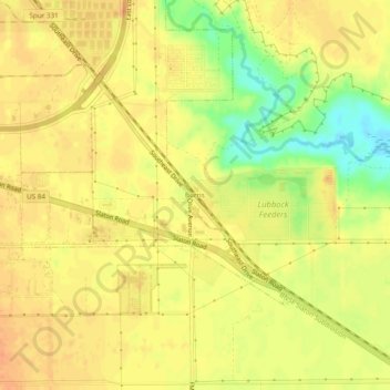 Burris地形图、海拔、地势