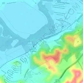 Mirante das Pedras地形图、海拔、地势