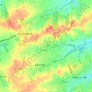 Ossel地形图、海拔、地势