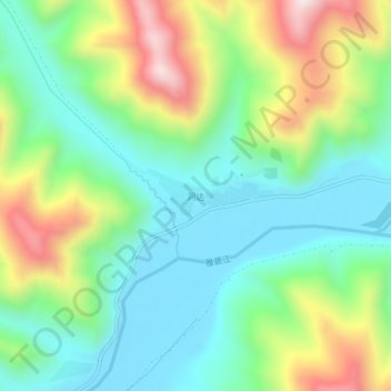 Dongda地形图、海拔、地势