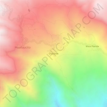 Chicches地形图、海拔、地势