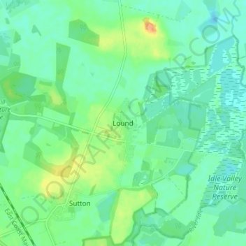 Lound地形图、海拔、地势