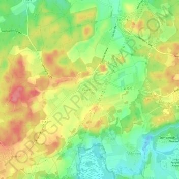 Perchting地形图、海拔、地势