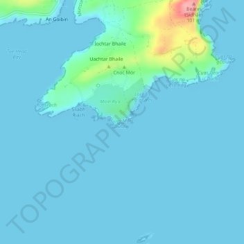 Toe Head地形图、海拔、地势