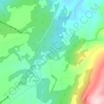 Cascata Riu Lacanu地形图、海拔、地势