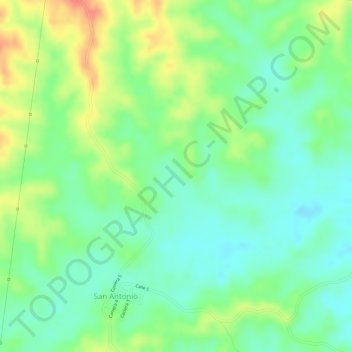 Agua De Dios地形图、海拔、地势