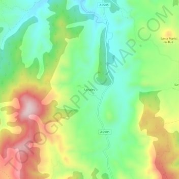 Urriales地形图、海拔、地势