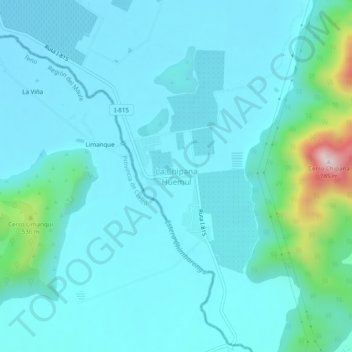 La Chipana Huemul地形图、海拔、地势