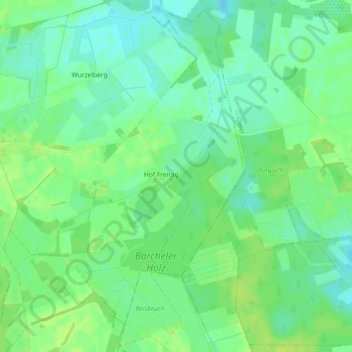 Geestequelle地形图、海拔、地势