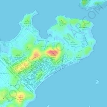 Morro da Bela Vista地形图、海拔、地势