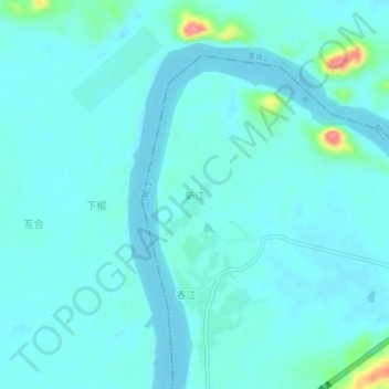 新江地形图、海拔、地势